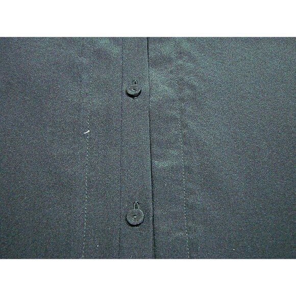 BCBGMaxazria Womens Silk Black Long Sleeve High Low Blouse Shirt Top Sz XXS NWT - Picture 4 of 12